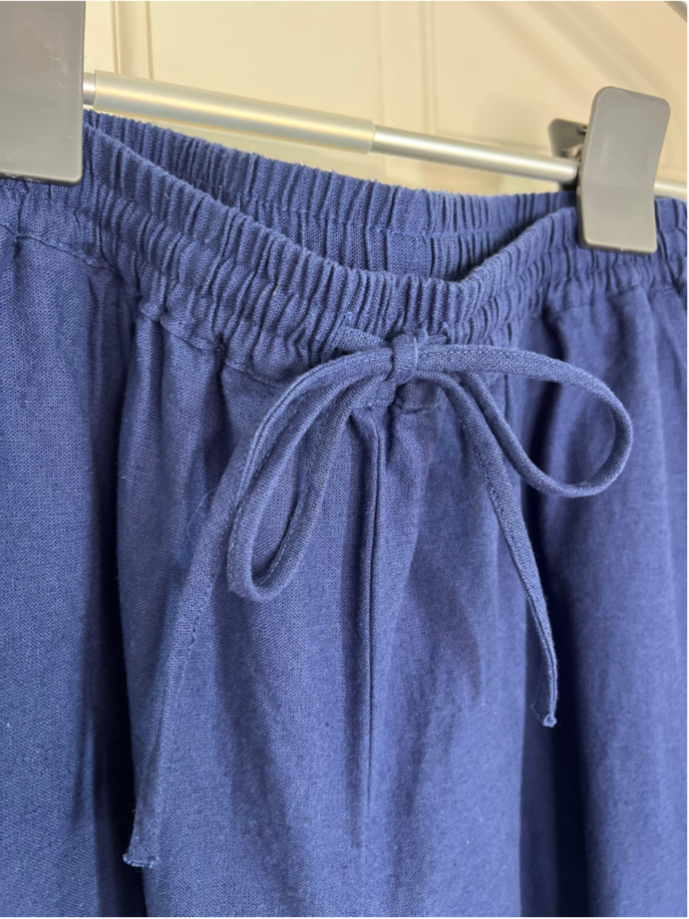 Roller Rabbit x Target Scalloped Hem Drawstring Linen Blend Pants Navy Blue - M - Picture 5 of 8